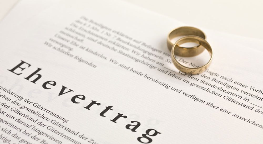 Ehevertrag vom Rechtsanwalt für Familienrecht